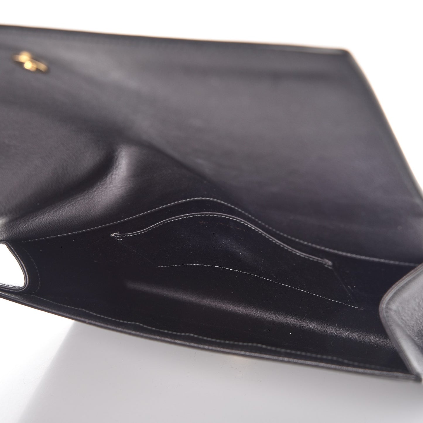 Goatskin Large Belle De Jour Clutch Black