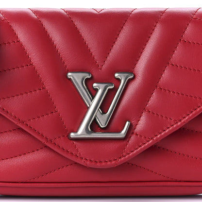 Louis Vuitton Calfskin New Wave Chain Pochette Scarlet 8 of 9