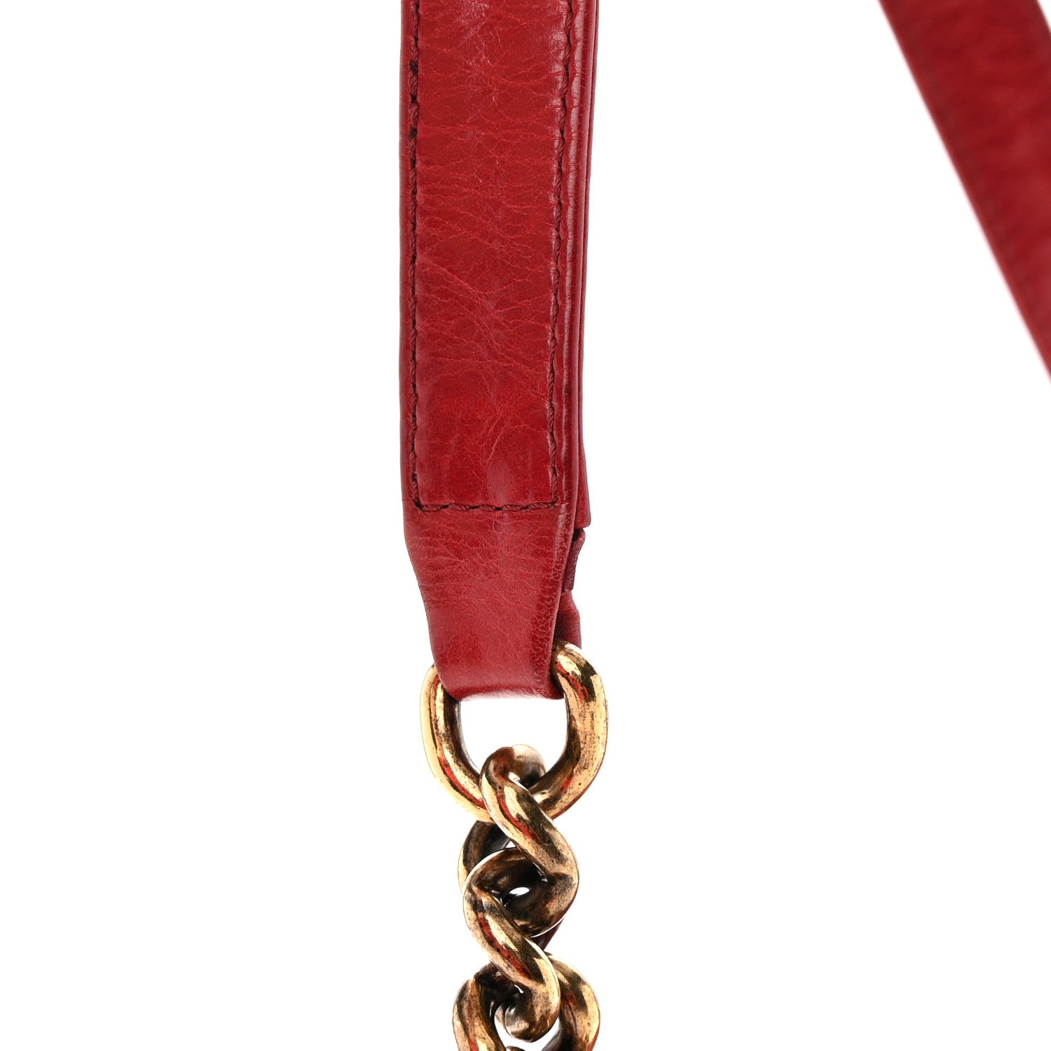 Chanel Aged Glazed Calfskin Quilted Large Boy Flap Red 15 of 18