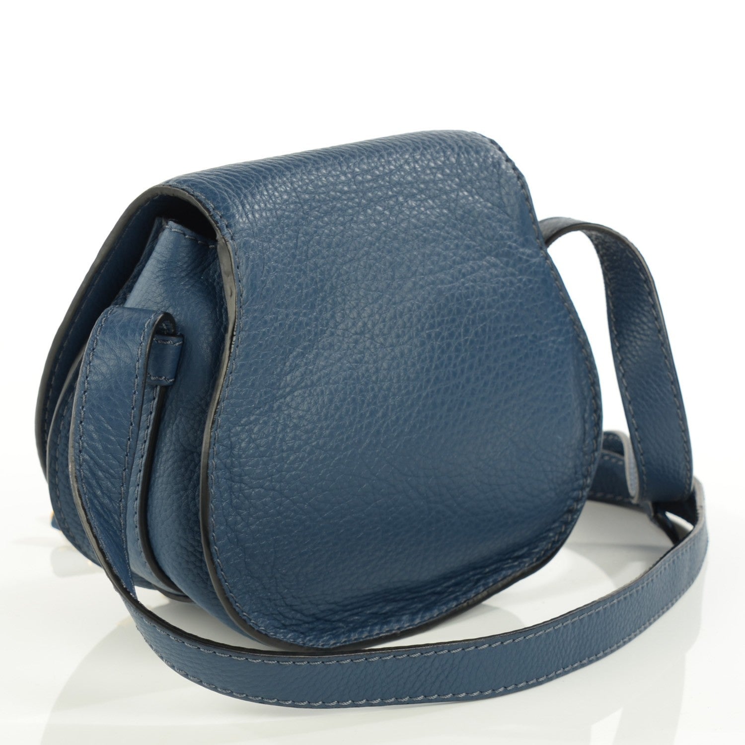 Chloe Calfskin Mini Marcie Round Crossbody Bag Royal Navy 3 of 9