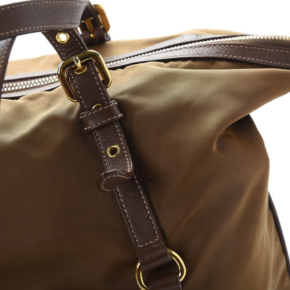 Prada Tessuto Nylon Saffiano Tote Corinto 12 of 19