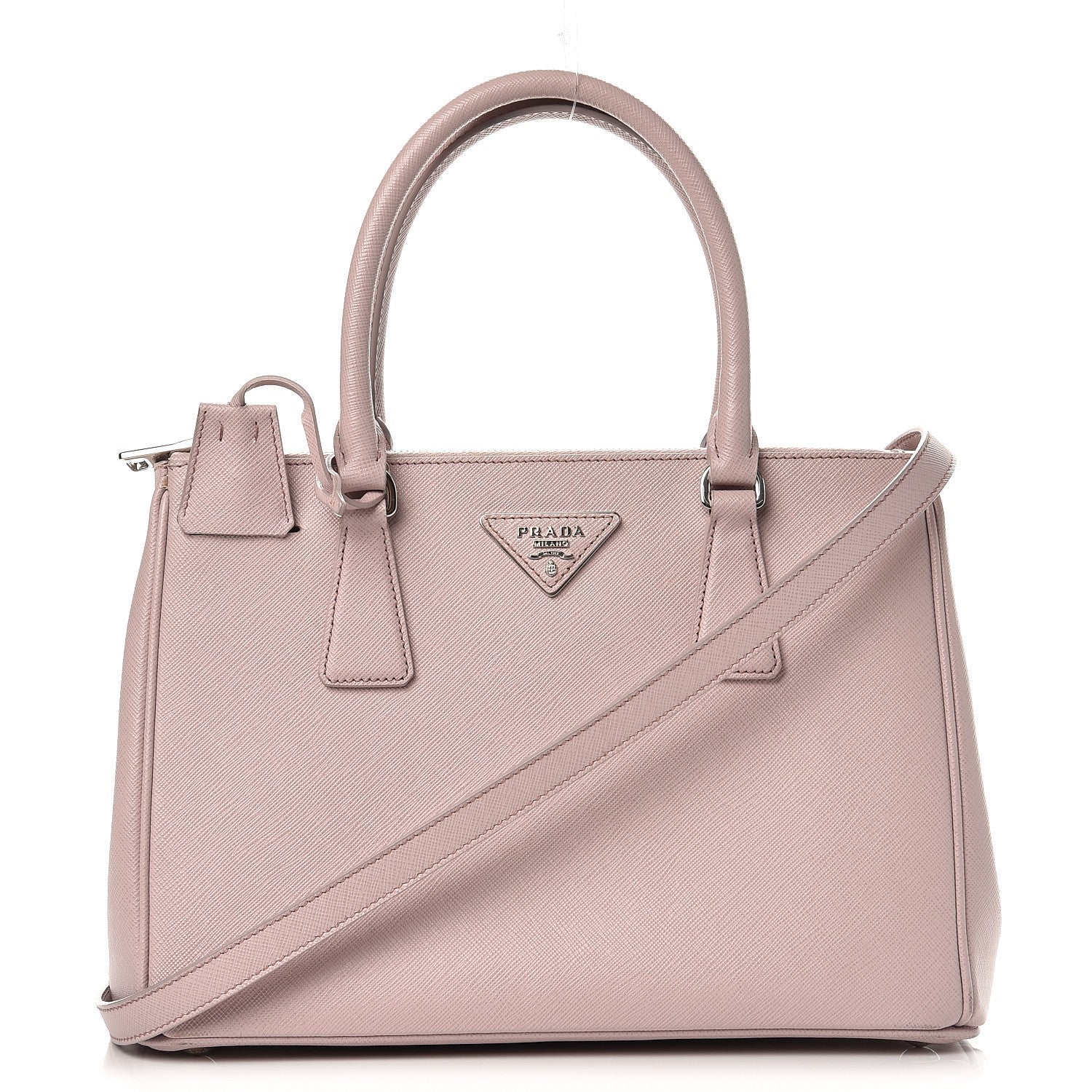 Prada Saffiano Small Galleria Double Zip Tote Mughetto 1 of 12