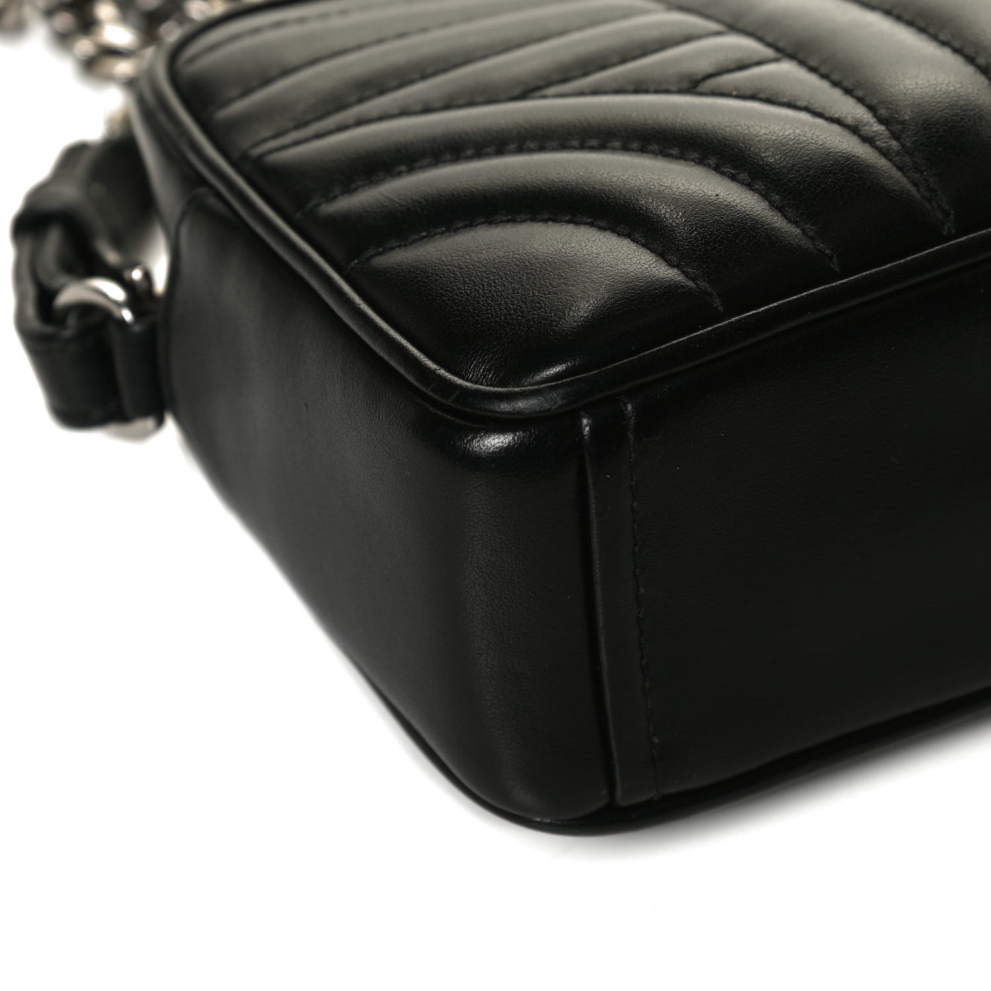Soft Calfskin Diagramme Crossbody Bag Black