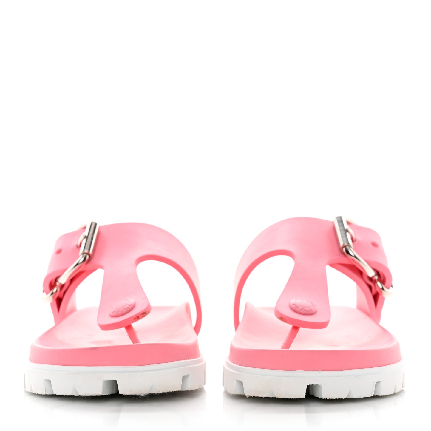 EVA Rubber Buckled Lug Sole 20mm Thong Sandals 36 Begonia
