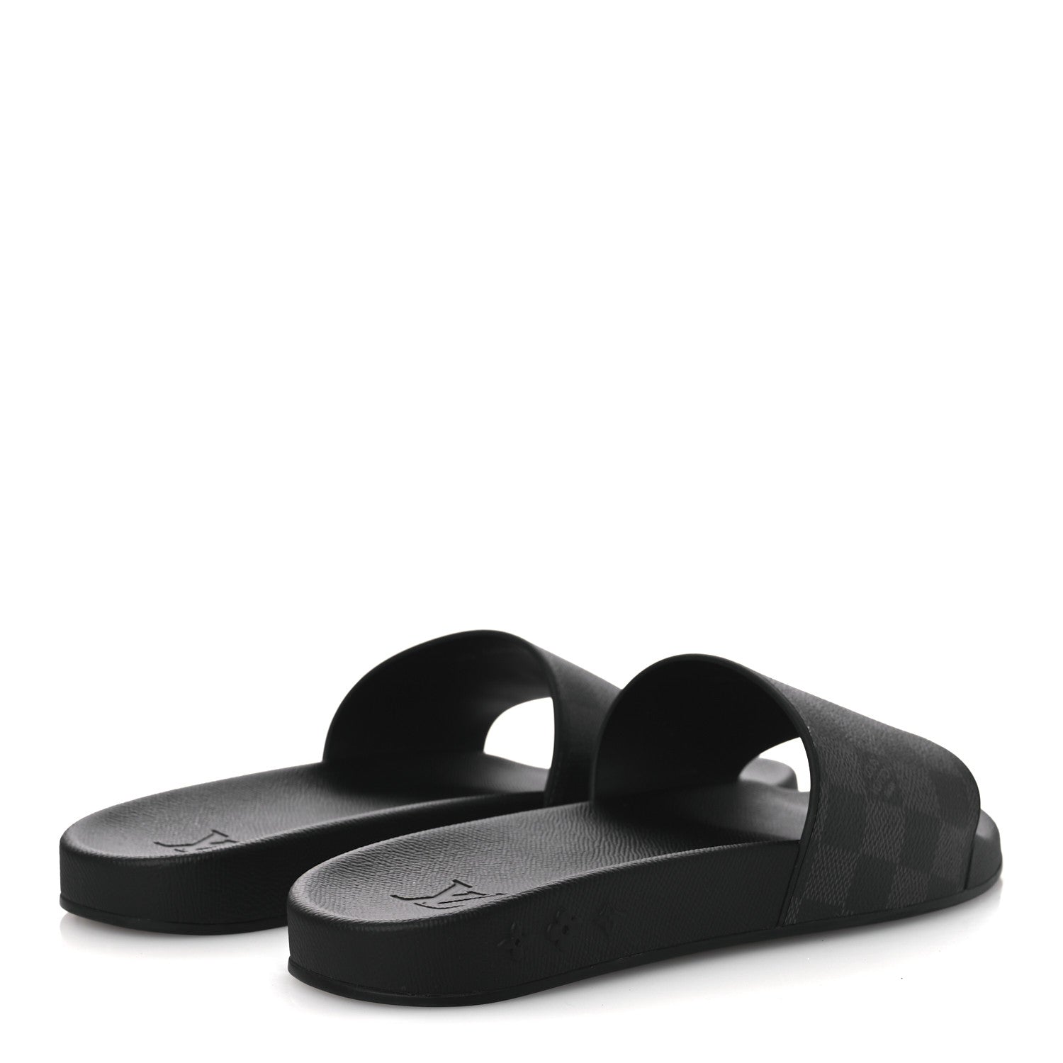 Louis Vuitton Damier Graphite Mens Waterfront Slide Sandal 9 Black 5 of 12