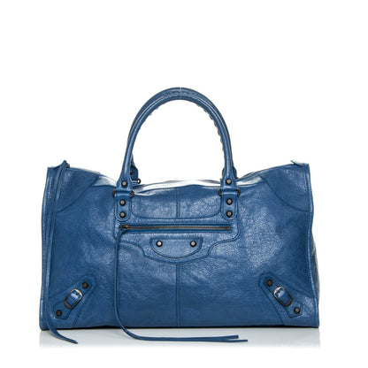 Balenciaga Agneau Classic Hardware Work Bleut Bleu Glacier 1 of 7