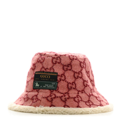 Gucci Covered Wool GG Monogram Bucket Hat M Roseate White 1 of 10