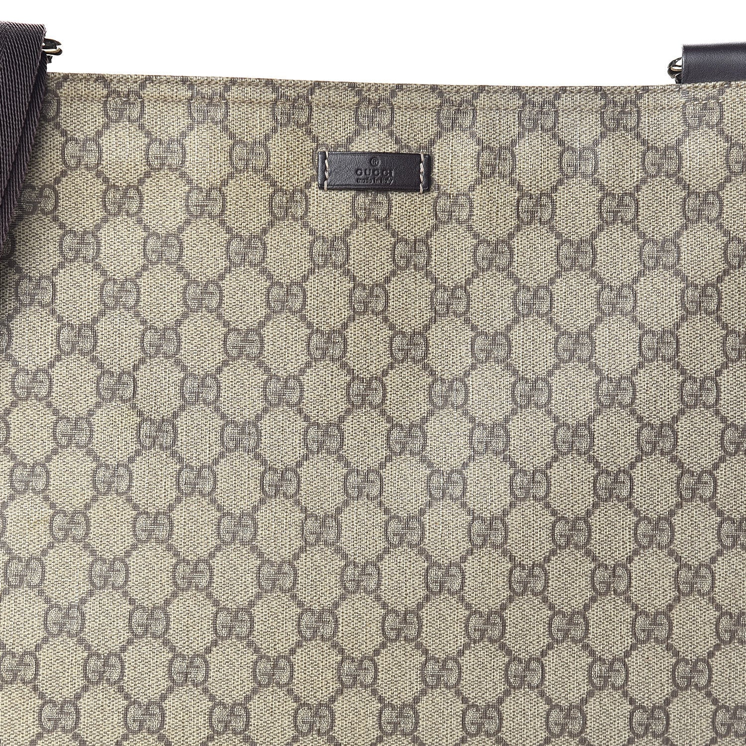 Gucci GG Supreme Monogram Medium Flat Messenger Bag Dark Brown 7 of 9