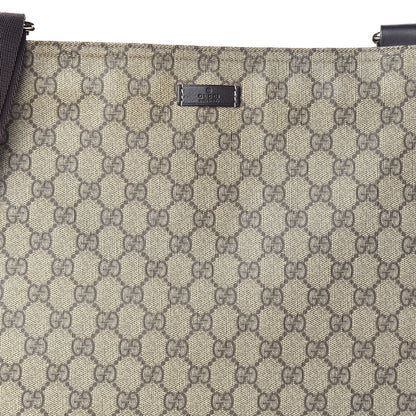 Gucci GG Supreme Monogram Medium Flat Messenger Bag Dark Brown 7 of 9