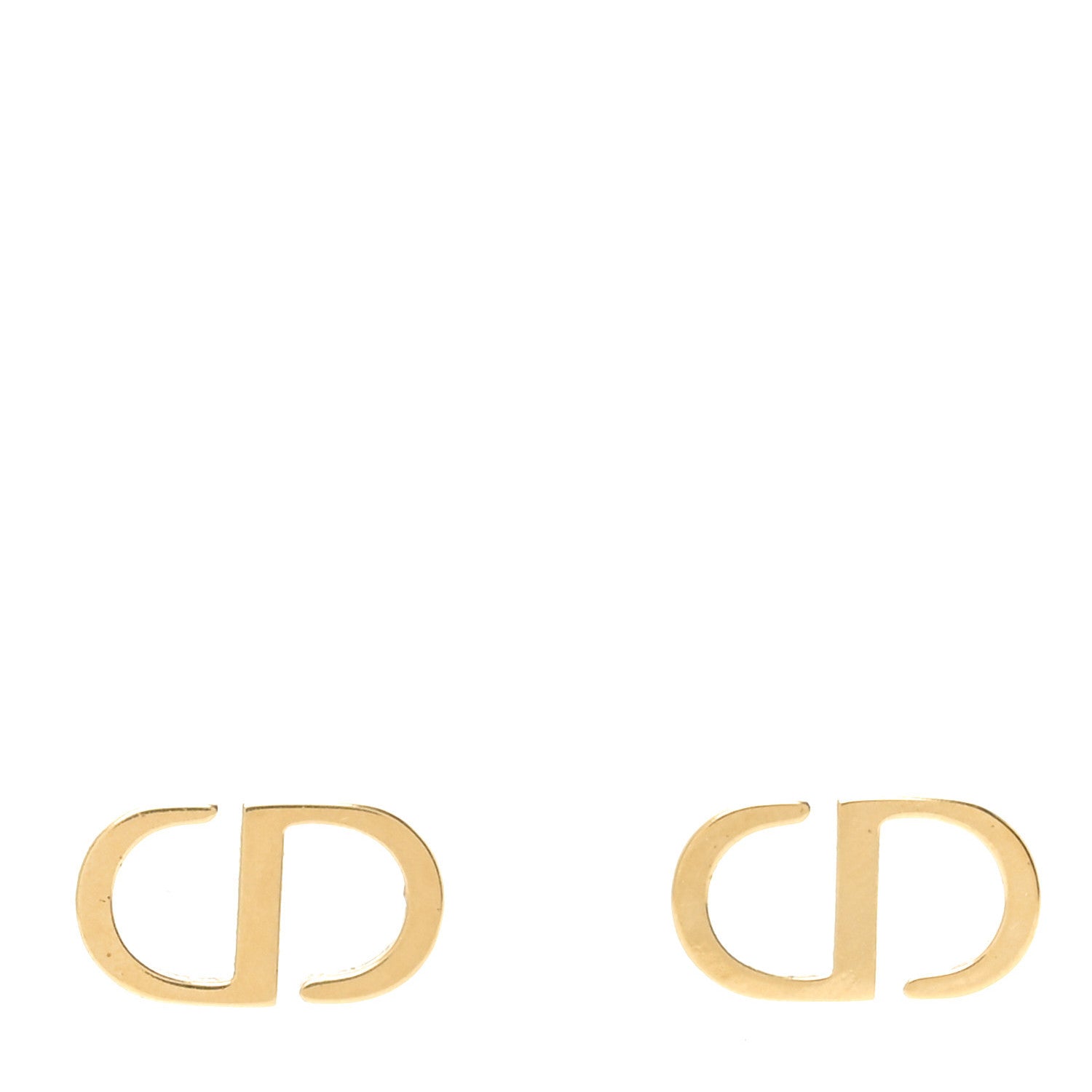 Christian Dior Metal Petit CD Stud Earrings Gold 1 of 4