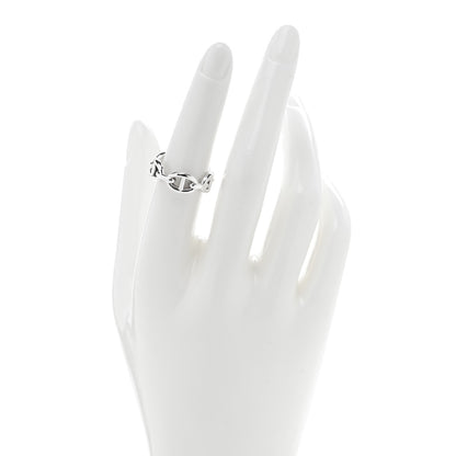 Hermes Sterling Silver PM Chaine d'Ancre Enchainee Band Ring 53 6.5 2 of 5