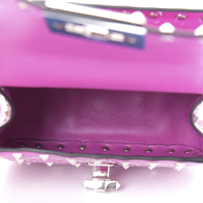 Valentino Garavani Patent Micro Rockstud Spike Shoulder Bag Radiant Orchid 5 of 9
