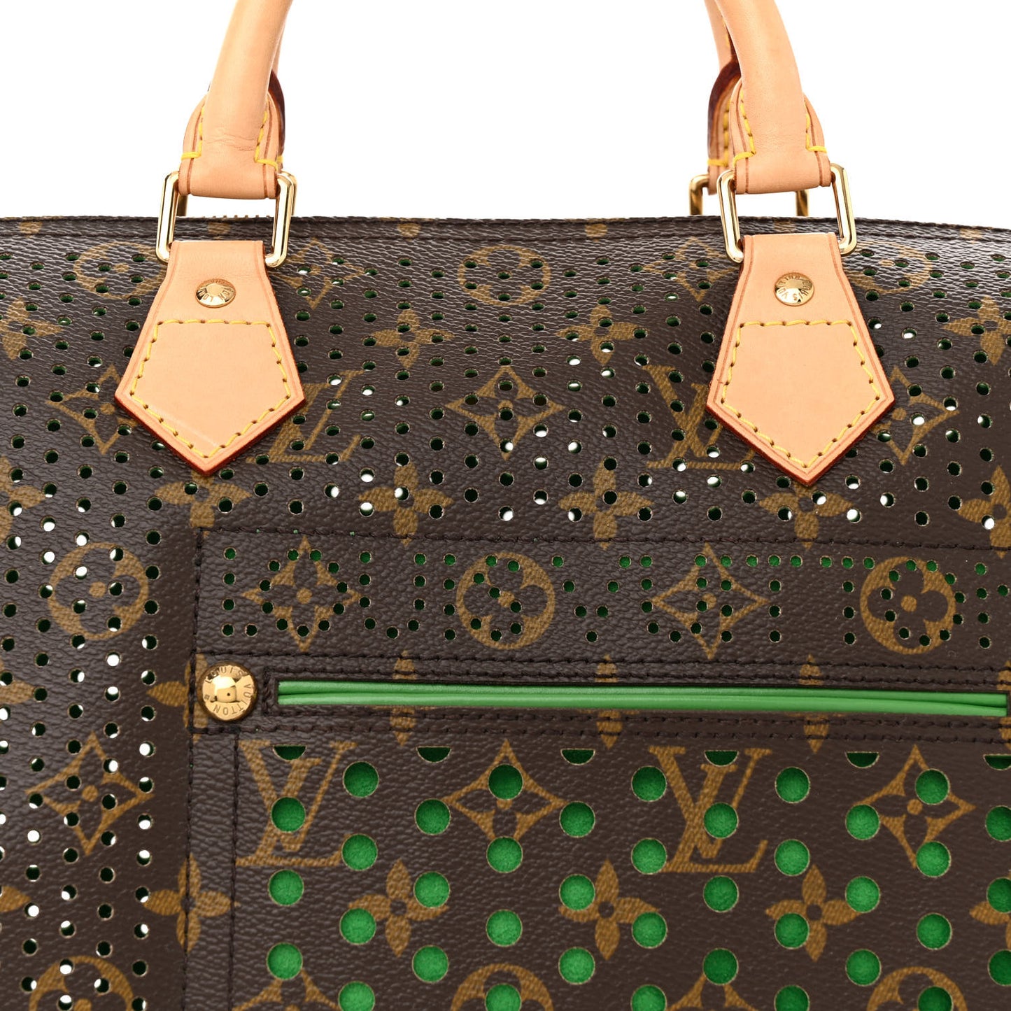 Monogram Perforated Speedy 30 Green