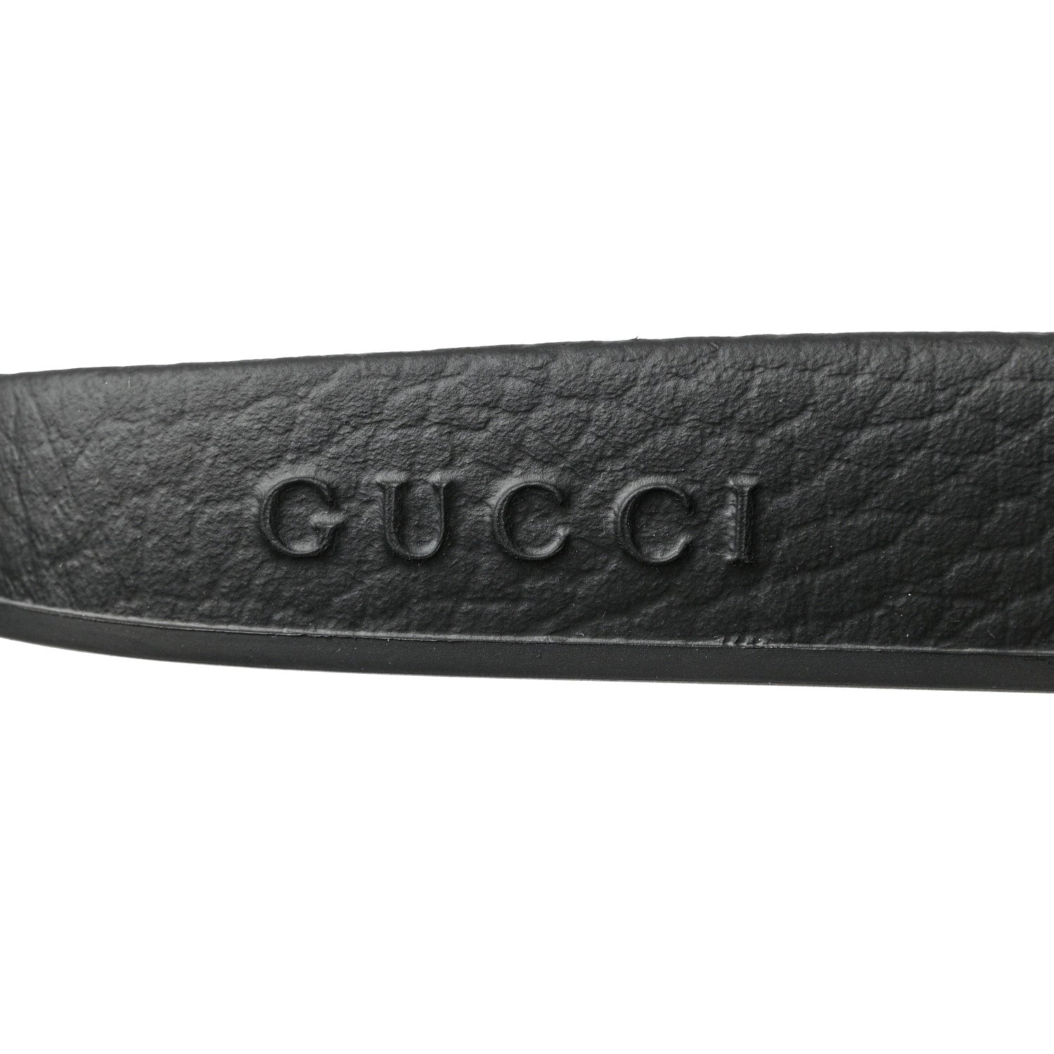 Gucci Nappa Miro Soft Calfskin Womens Interlocking G Slide Sandals 40 Black White 6 of 8