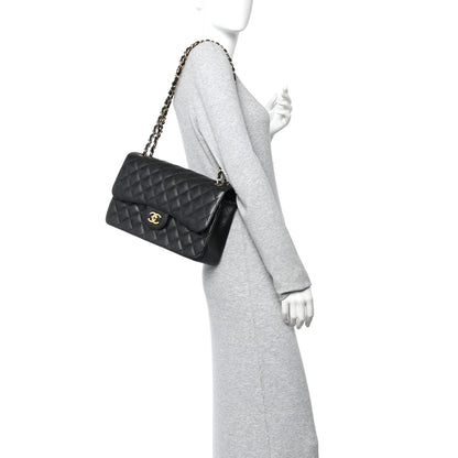 Chanel Caviar Quilted Jumbo Double Flap Black 2 of 10