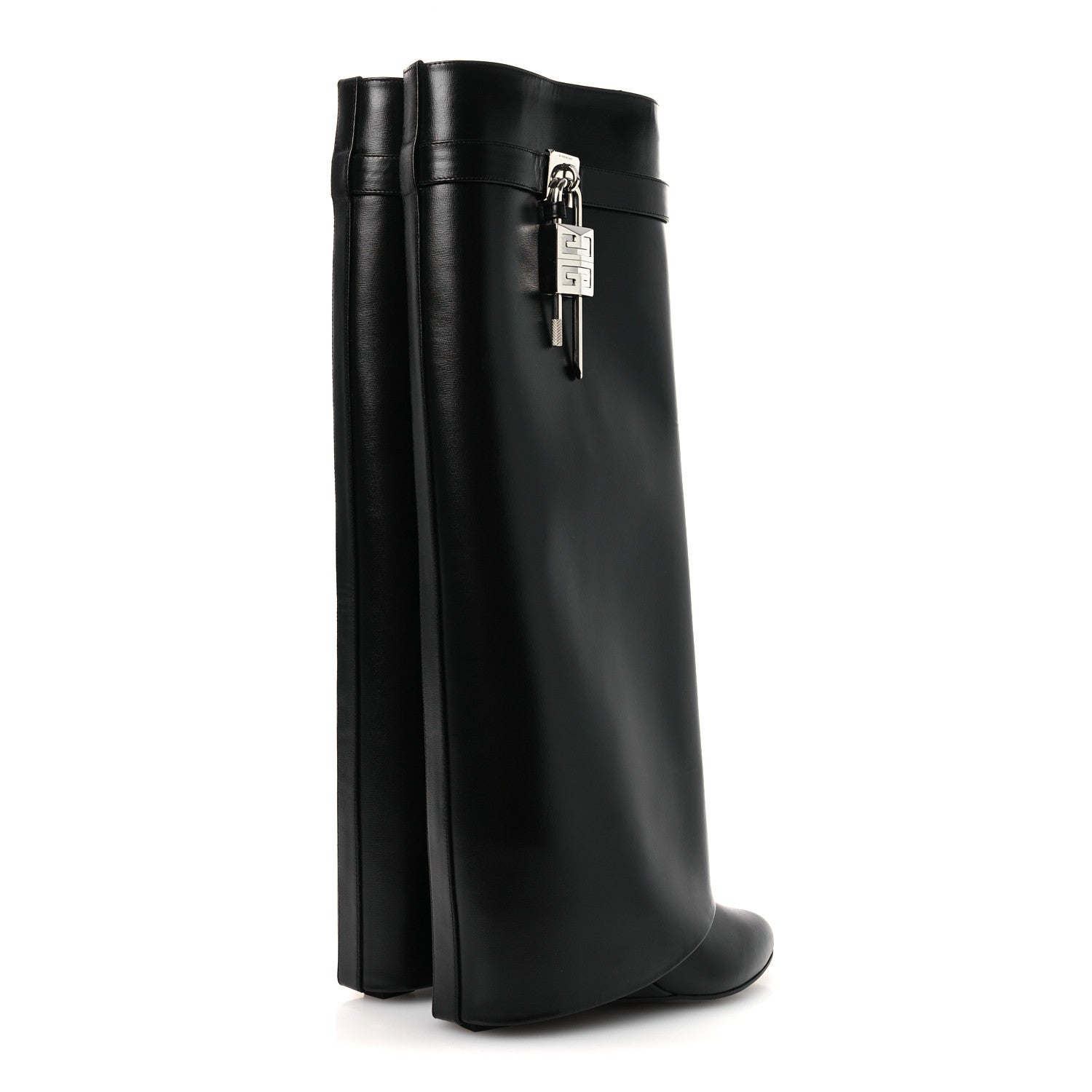 Givenchy Calfskin Shark Lock Pant Boots 37.5 Black 5 of 13