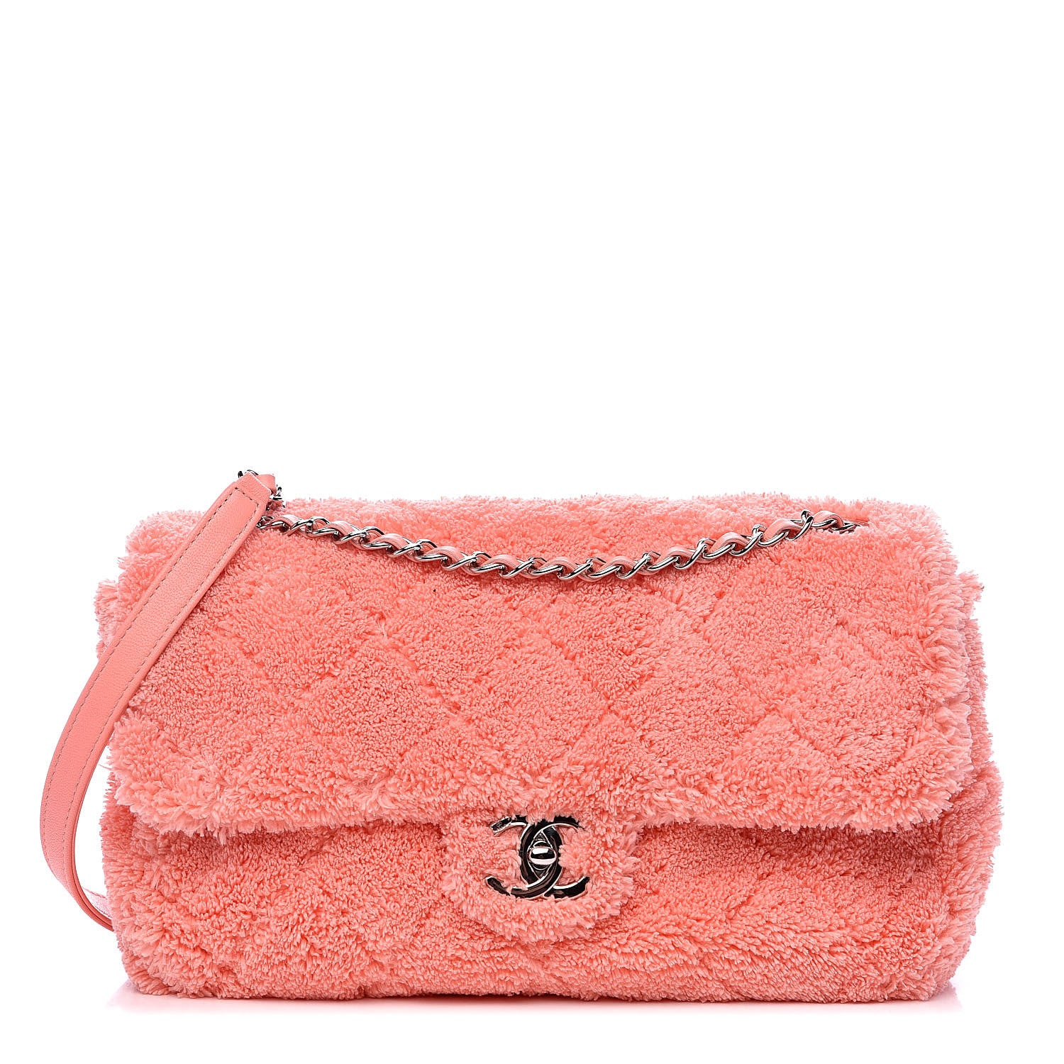 Chanel Mixed Fibers Quilted Jumbo Flap Orange 1 of 9