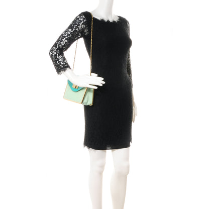 Chloe Patent Grained Calfskin Sally Flap Bag Turquoise 2 of 8