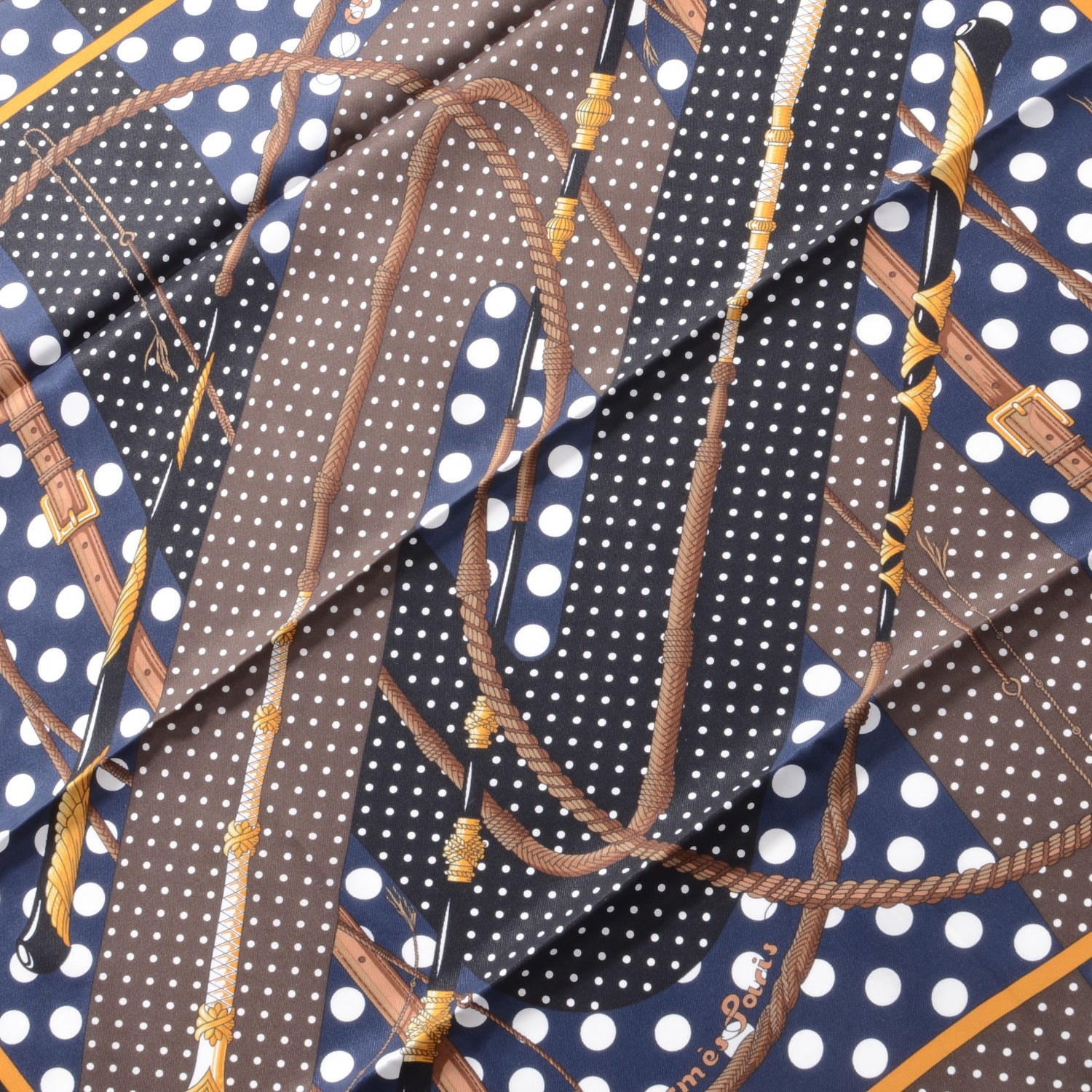 Hermes Silk Clic Clac A Pois Scarf 70 4 of 9