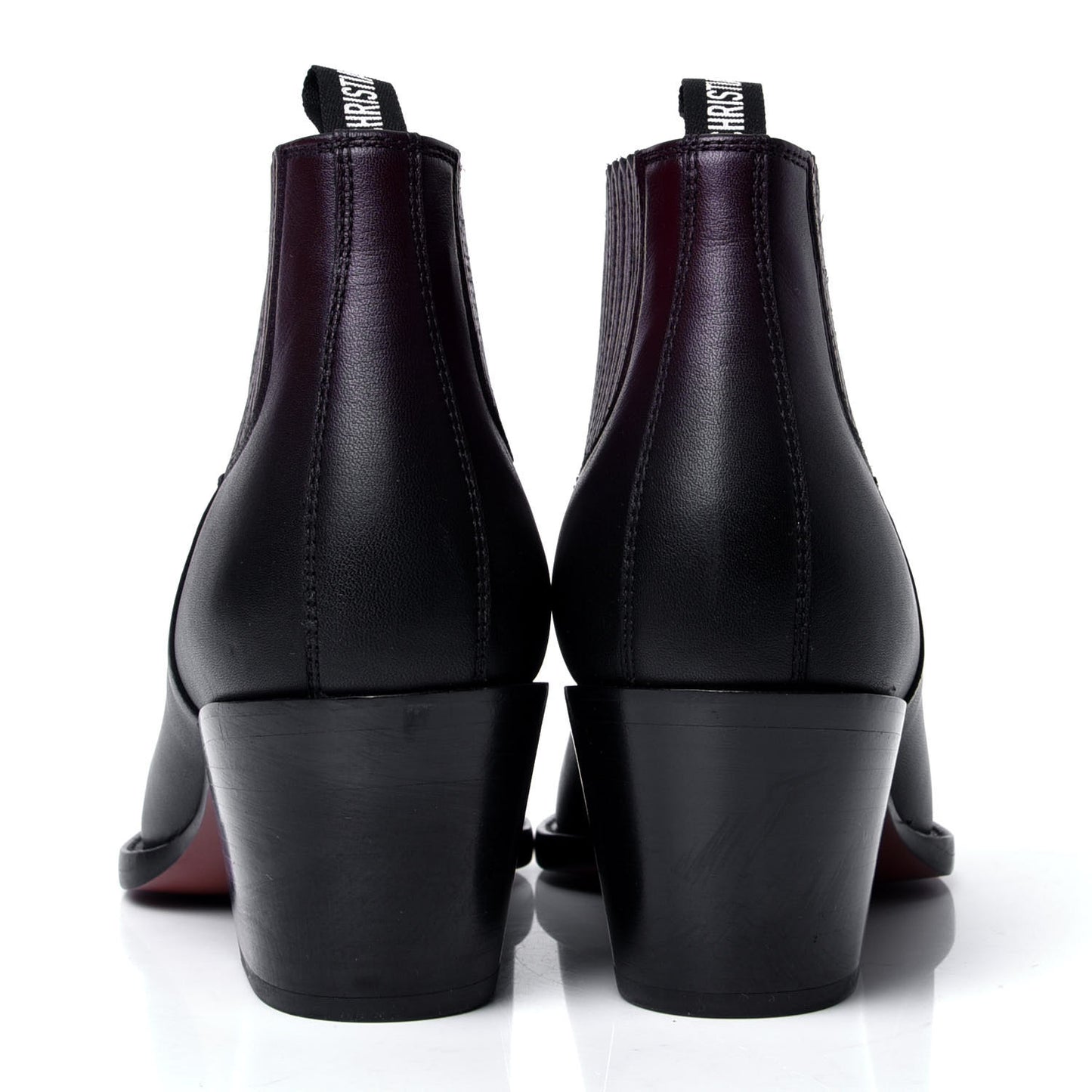 Matte Calfskin Ombre L.A. Ankle Boots 39 Black Rouge