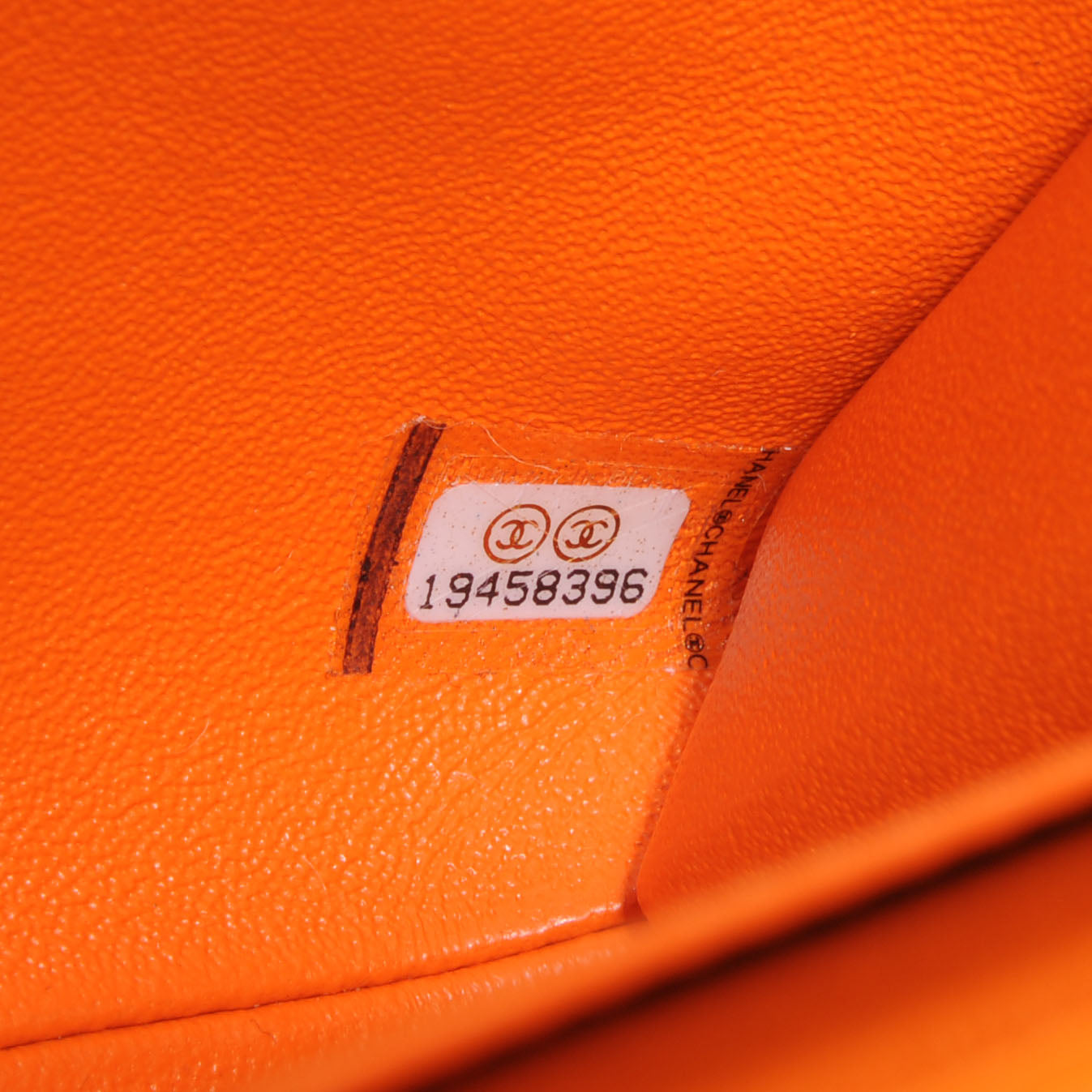 Patent Quilted Clutch Flap Orange