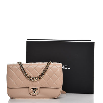 Chanel Caviar Quilted Large Studded Flap Beige 10 of 10