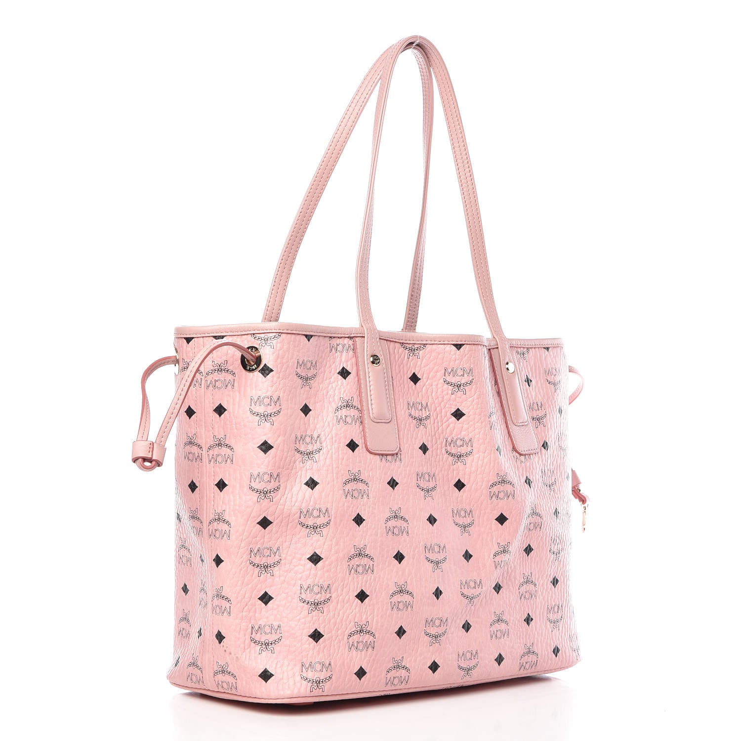 MCM Visetos Medium Liz Reversible Shopper Tote Soft Pink 6 of 18