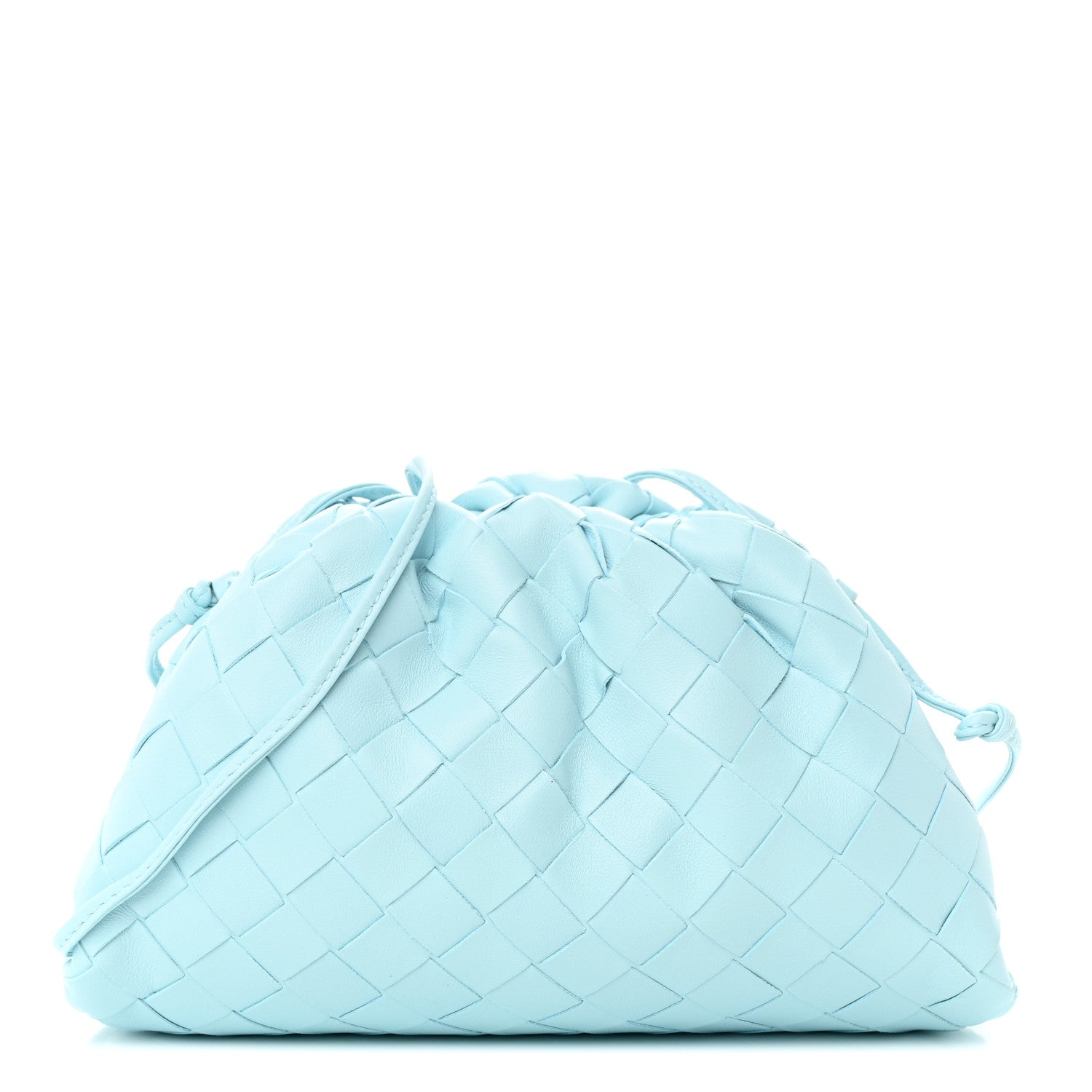 Bottega Veneta Nappa Intrecciato The Mini Pouch Pale Blue 1 of 9