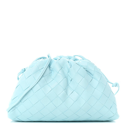 Bottega Veneta Nappa Intrecciato The Mini Pouch Pale Blue 1 of 9