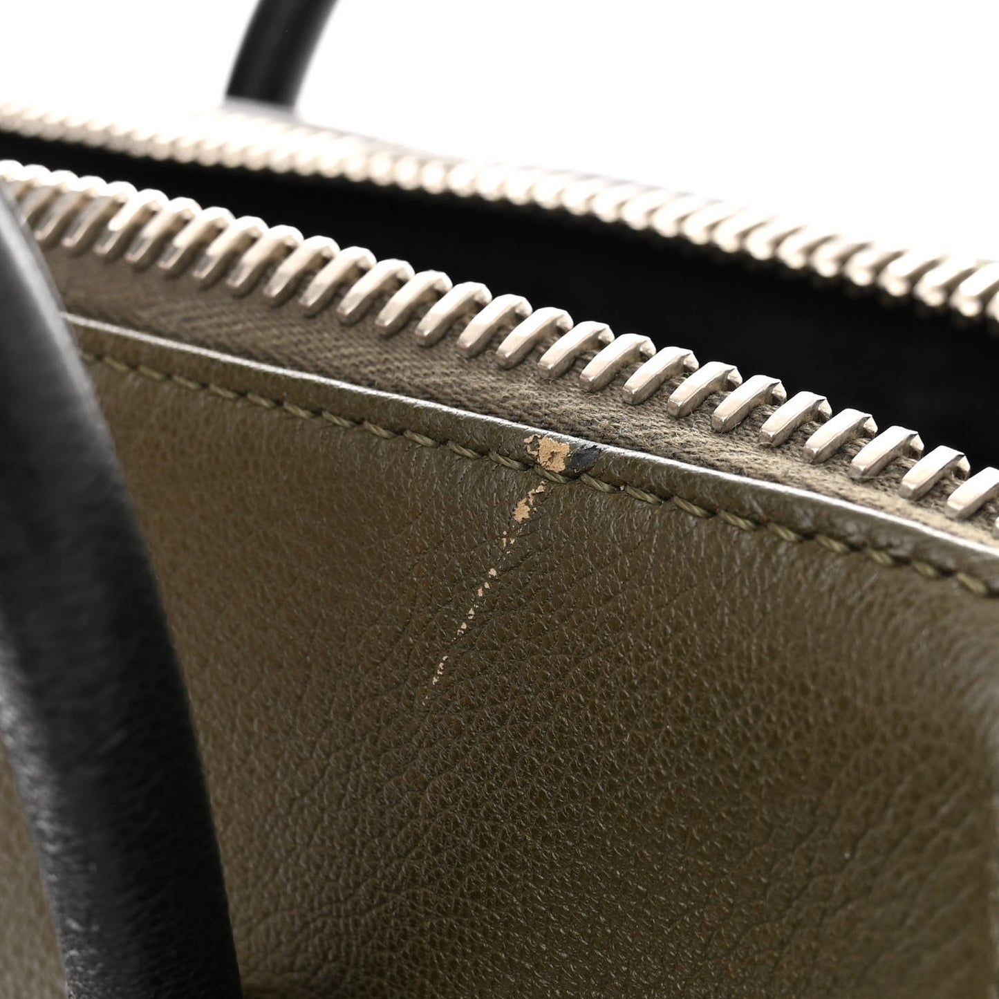 Sugar Goatskin Medium Tri-Color Antigona Khaki Black