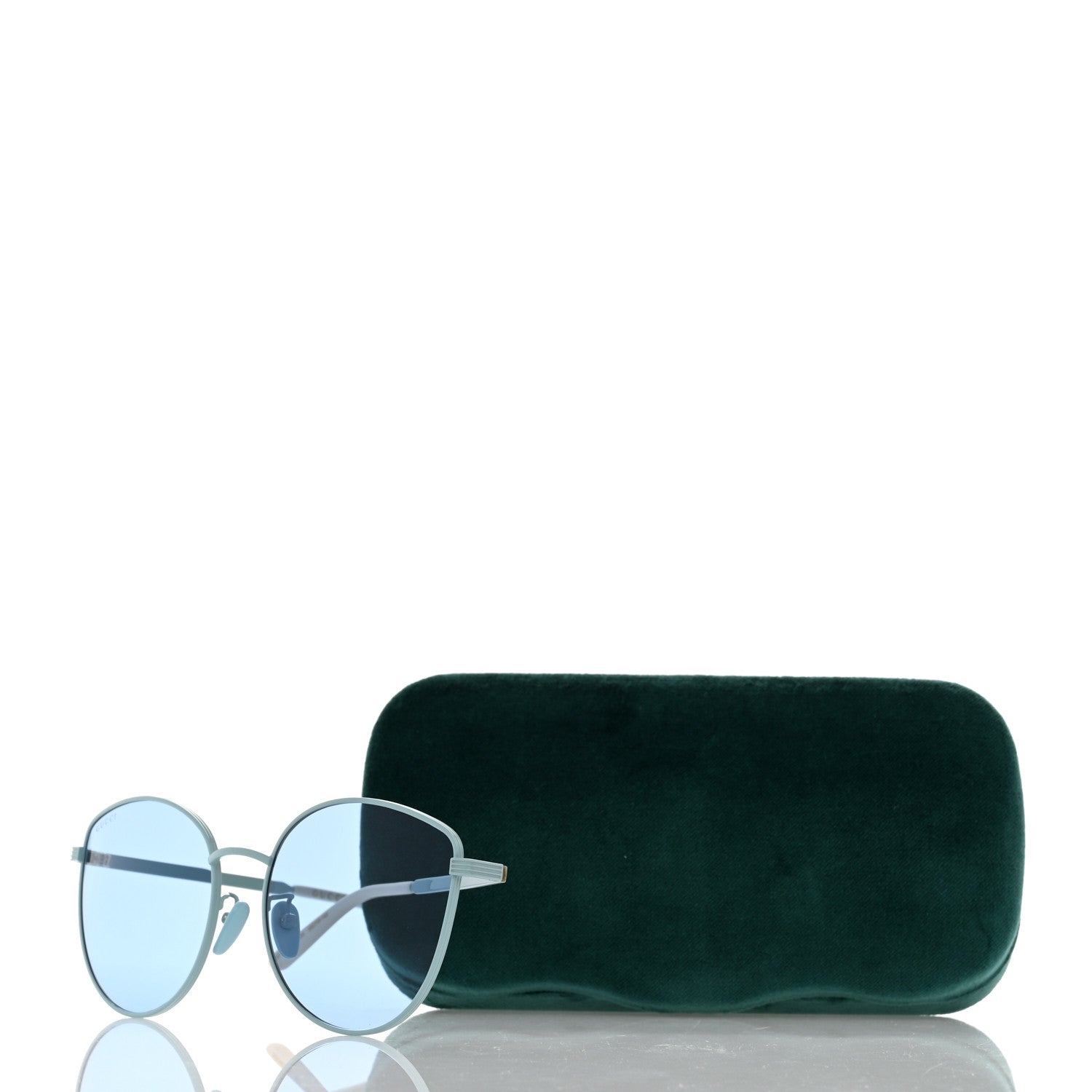 Gucci Metal Cat Eye GG0807SA Sunglasses Pale Blue 8 of 8