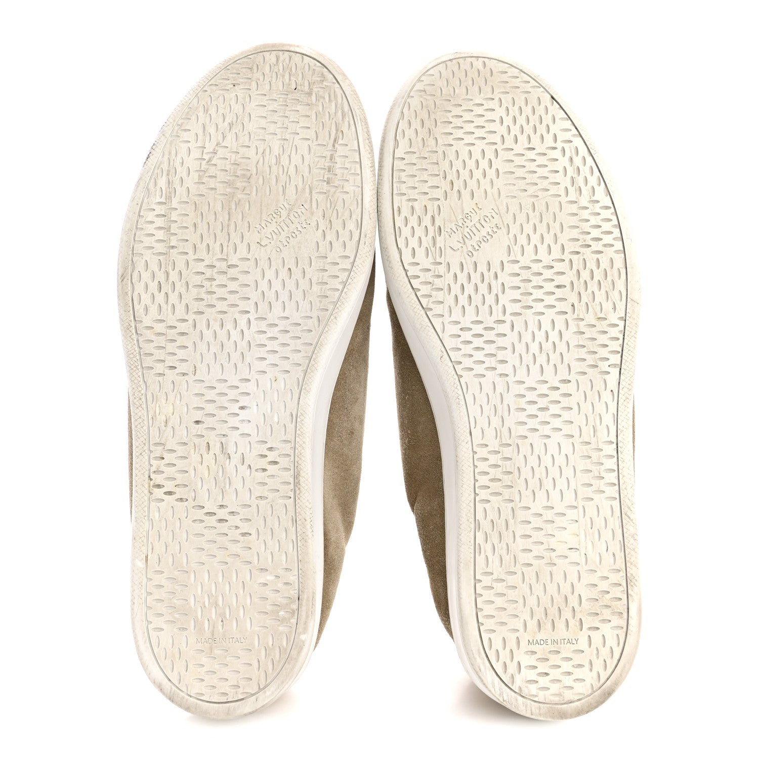 Louis Vuitton Suede Calfskin LV Soft Sneakers 9 Beige 6 of 11