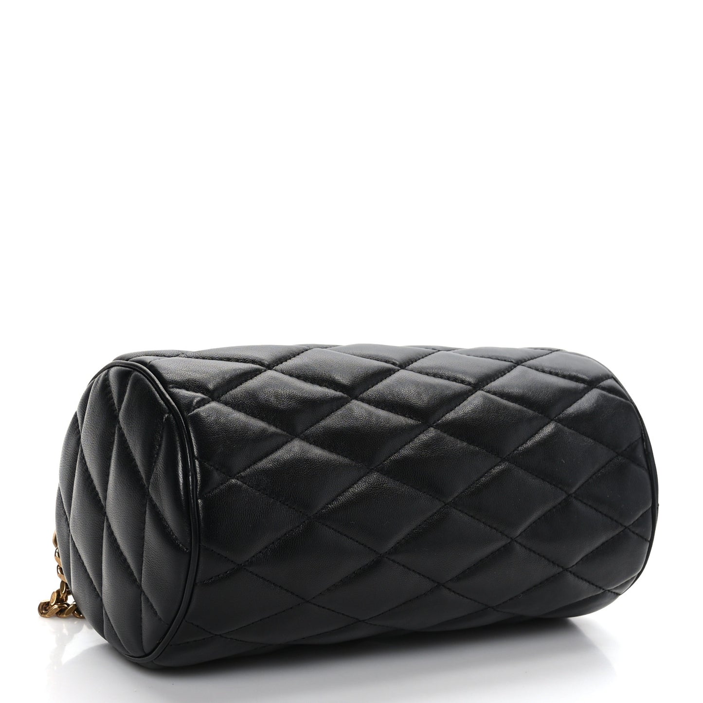 Lambskin Monogram Small Sade Tube Bag Black