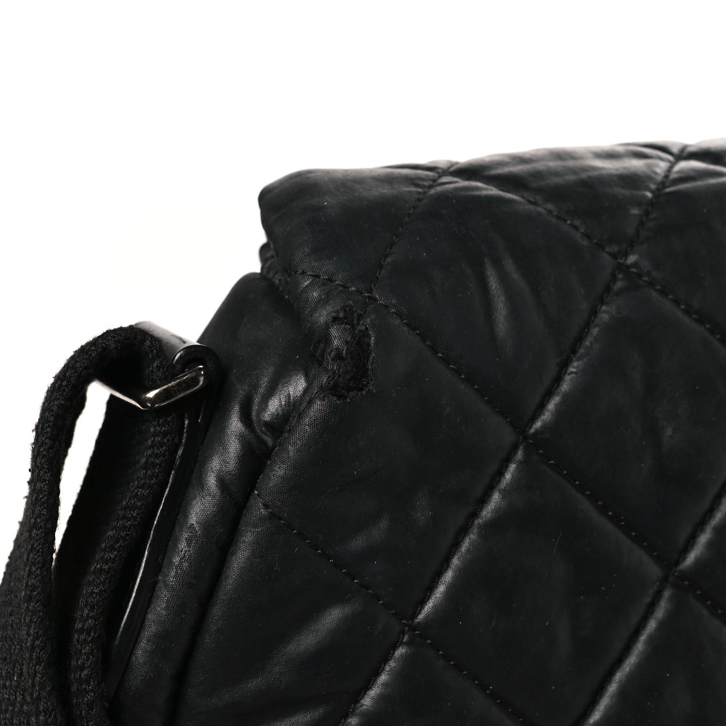 Nylon Quilted Coco Cocoon Messenger Black