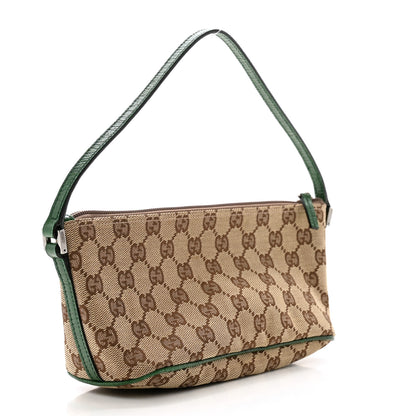 Gucci Monogram Web Boat Pochette Green 3 of 12