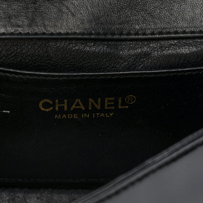 Chanel Patent Calfskin Small Camellia Flap Black 6 of 10