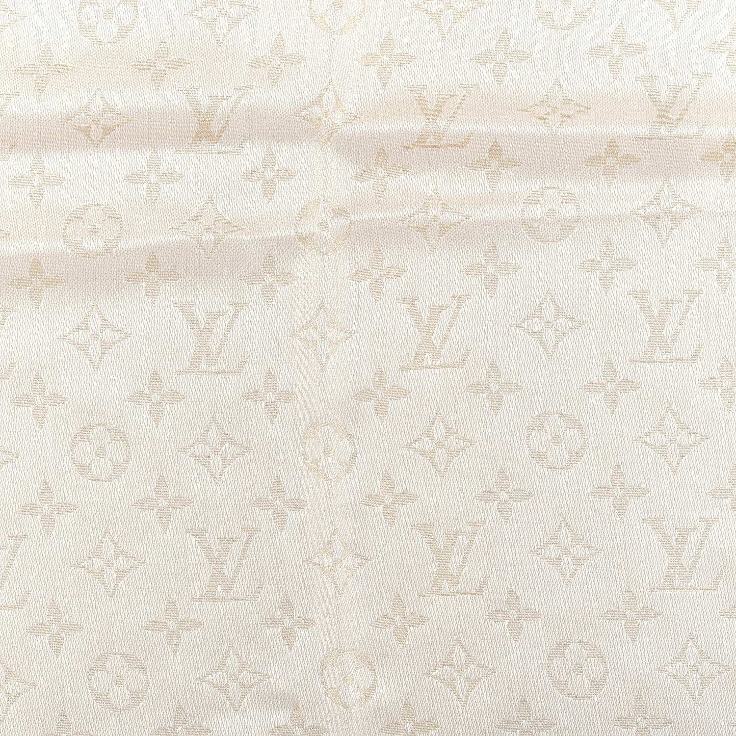 Louis Vuitton Silk Wool Monogram Shine Shawl White 2 of 4