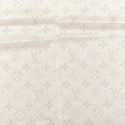 Louis Vuitton Silk Wool Monogram Shine Shawl White 2 of 4
