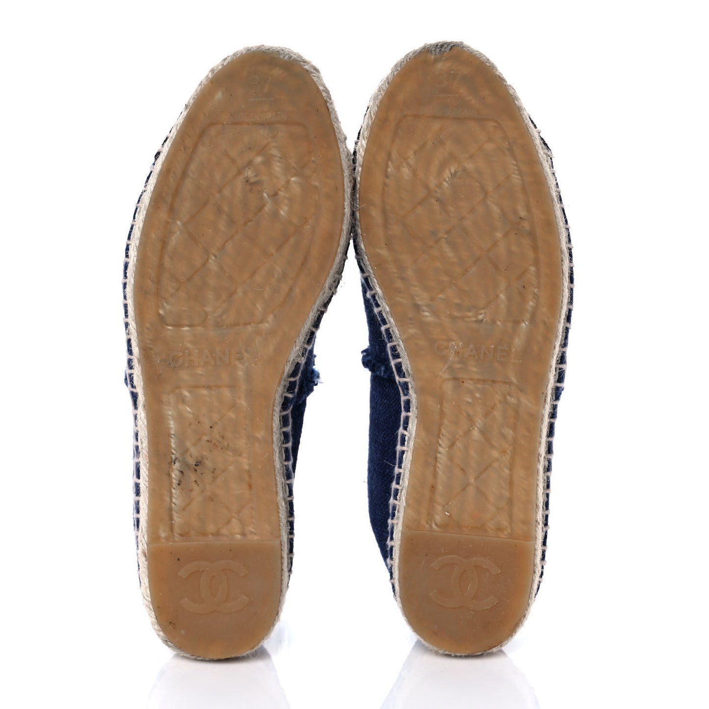Denim Toile CC Espadrilles 37 Navy Black
