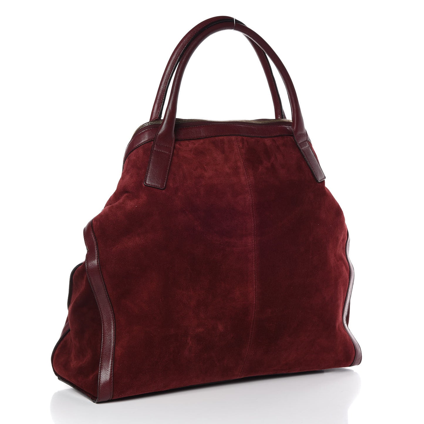 Suede Large De Manta Tote Oxblood
