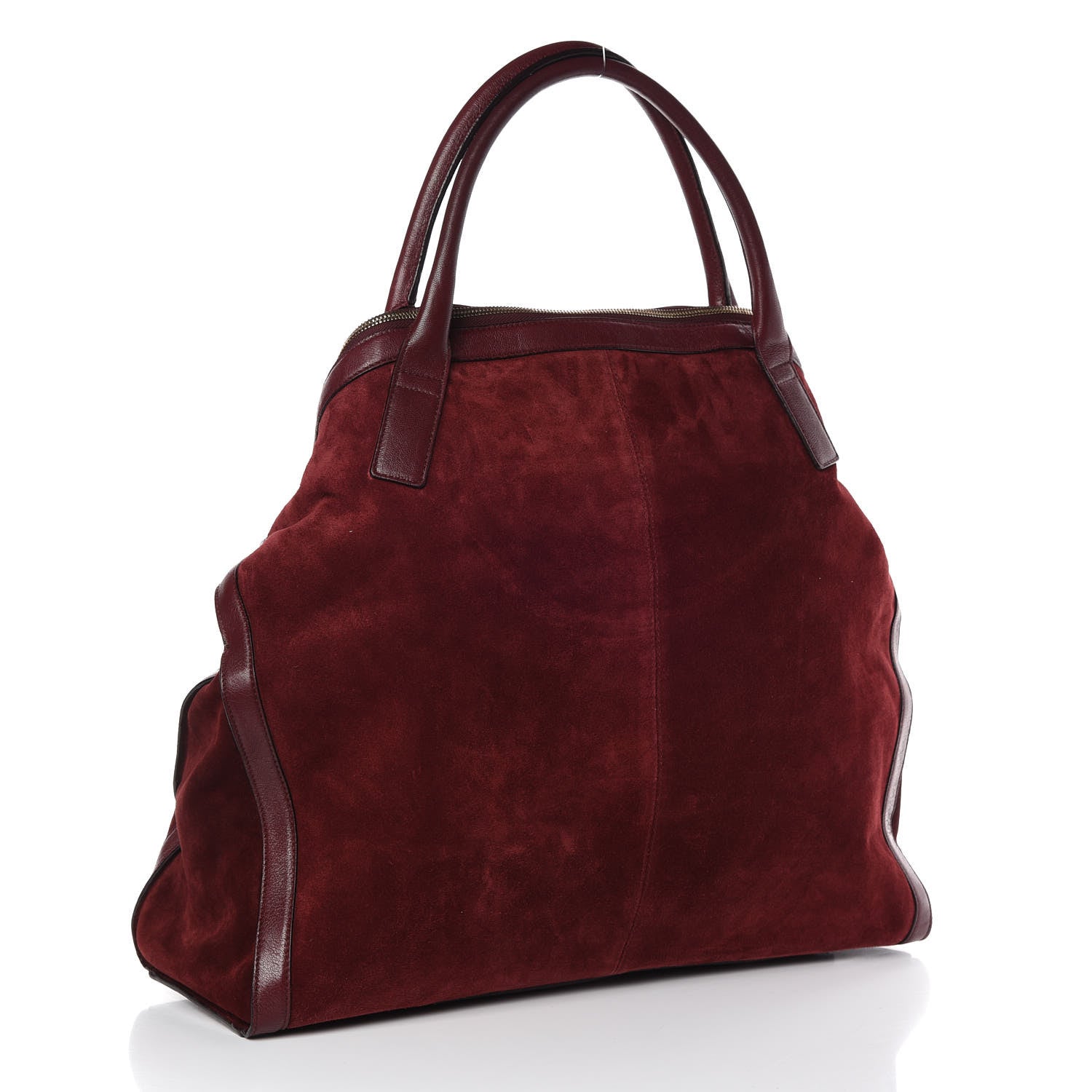 Alexander McQueen Suede Large De Manta Tote Oxblood 5 of 11