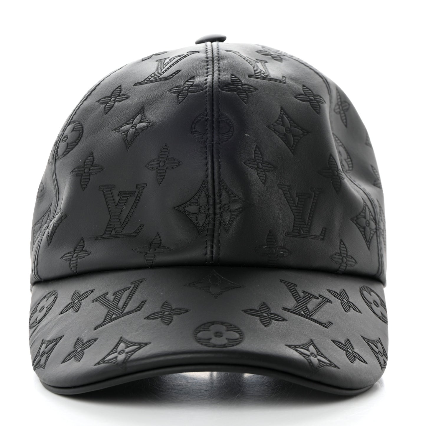 Calfskin Monogram Shadow Baseball Cap 60 Black