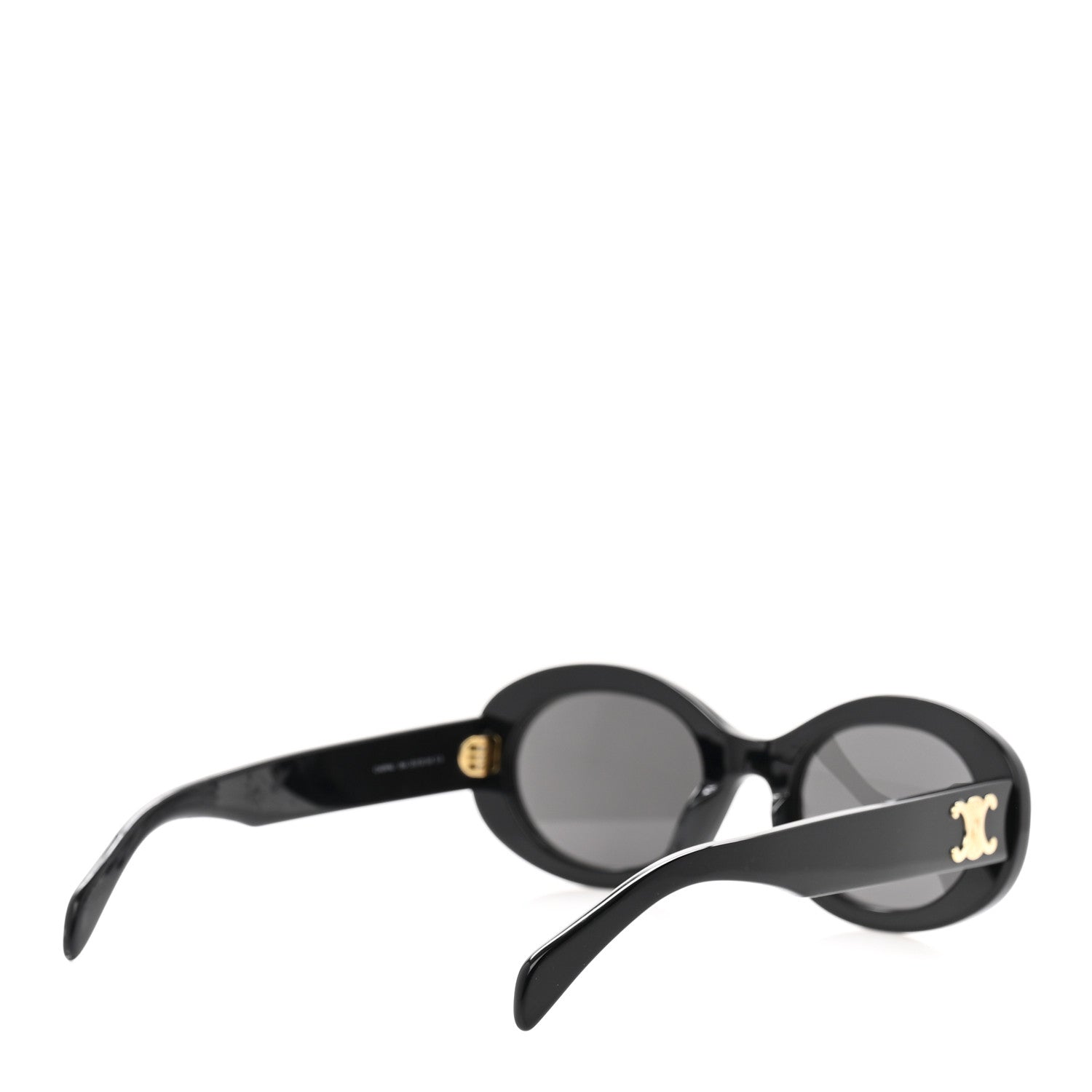 Celine Acetate Triomphe 01 Gingham Sunglasses CL 40194U Black White Smoke 4 of 8