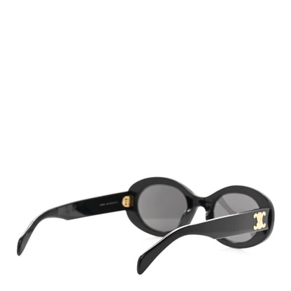Celine Acetate Triomphe 01 Gingham Sunglasses CL 40194U Black White Smoke 4 of 8