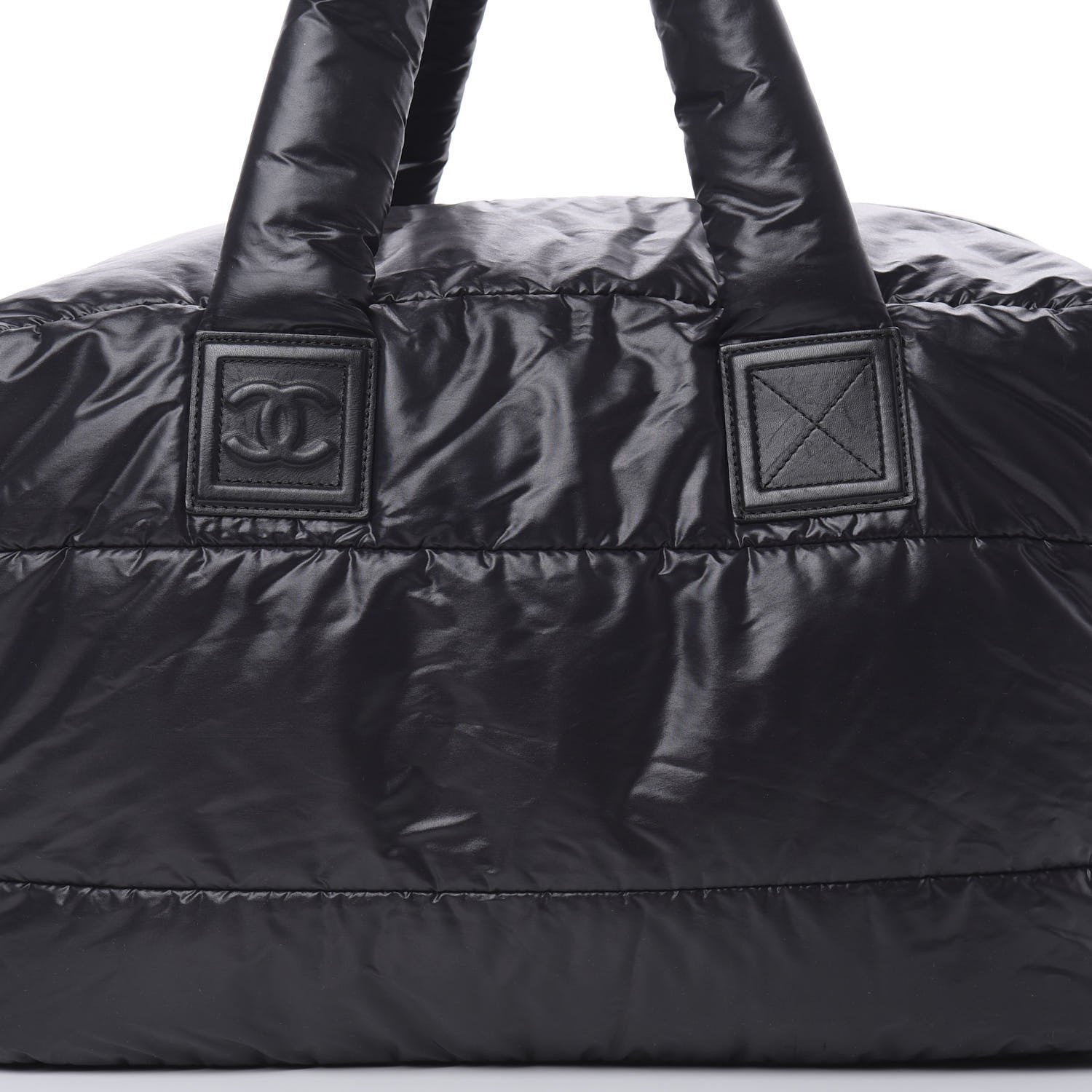 Chanel Nylon Quilted Large Coco Cocoon Tote Black 8 of 11