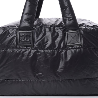 Chanel Nylon Quilted Large Coco Cocoon Tote Black 8 of 11