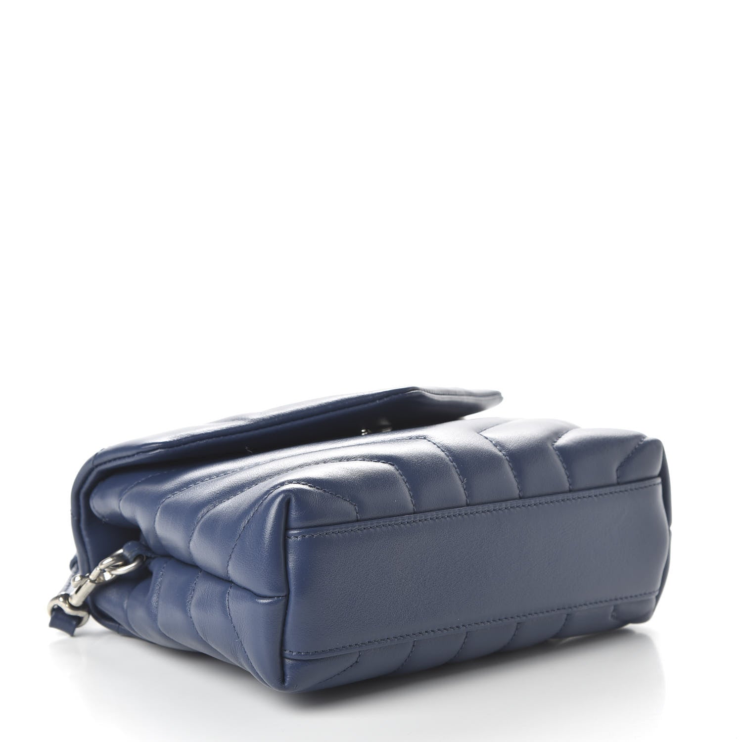 Saint Laurent Calfskin Y Quilted Monogram Toy Loulou Chain Satchel Denim 4 of 9