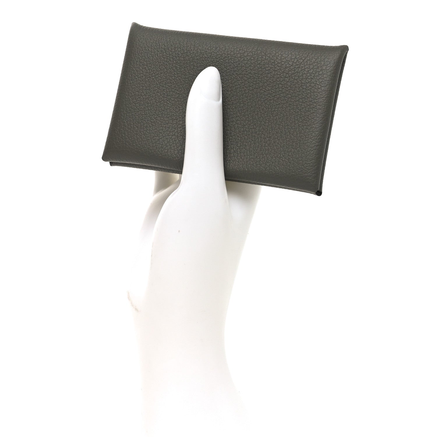 Hermes Evercolor Calvi Card Case Gris Meyer 2 of 8