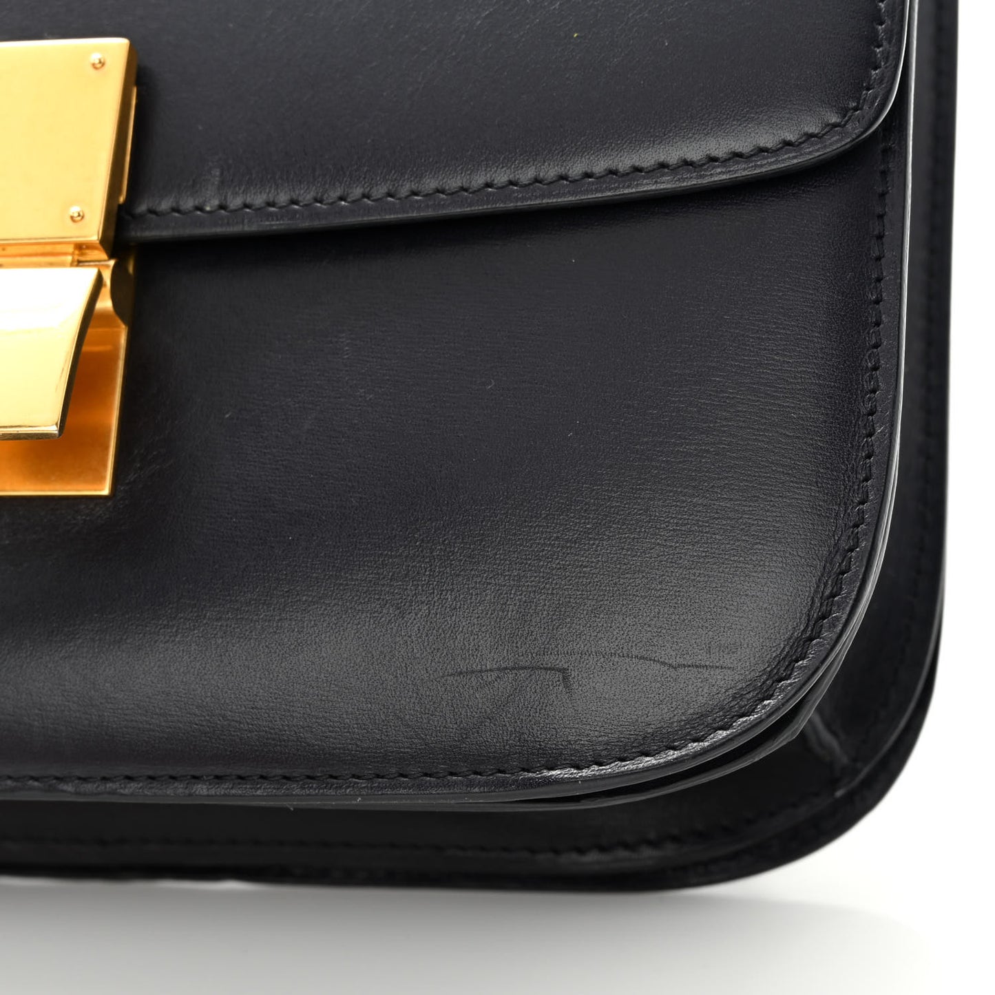Box Calfskin Medium Classic Box Flap Bag Navy