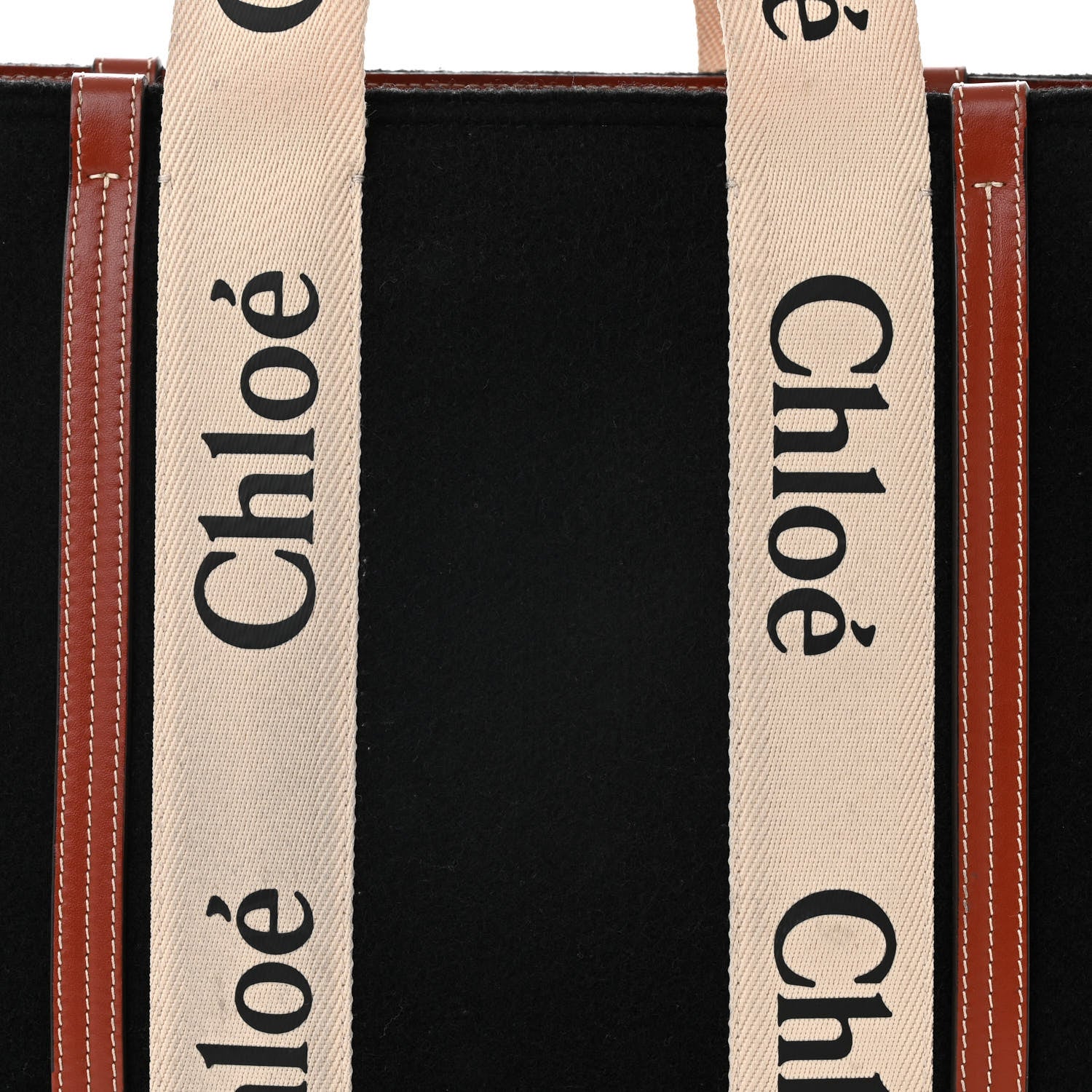 Chloe Felt Calfskin Large Woody Ribbon Tote 8 of 10